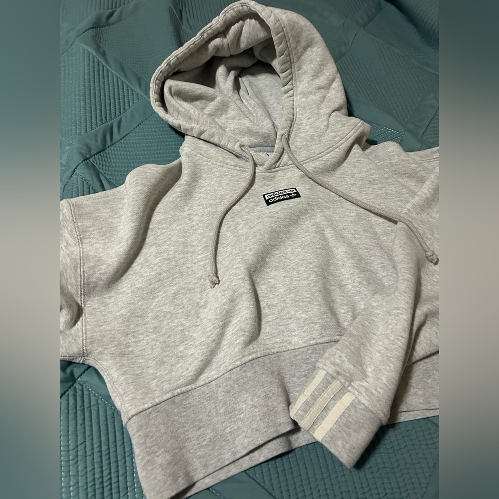 Adidas Heather Gray Hoodie